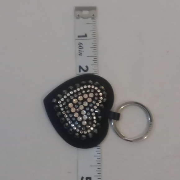 Swarovski Betty Deluxe Black Crystal Heart Keychain Bag Charm w/ Box - Picture 8 of 9